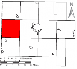 Location of Harrison Township in Van Wert County