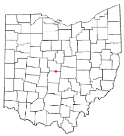 Location of Westerville in Ohio