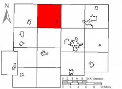 Location of Palmer Township in Putnam County