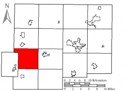 Location of Jackson Township in Putnam County