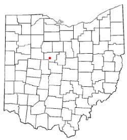 Location of Green Camp, Ohio