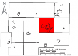 Location of Ottawa Township in Putnam County