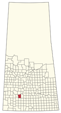 Location of the RM of Excelsior No. 166 in Saskatchewan