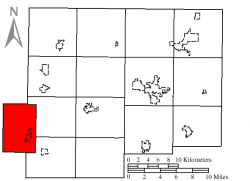 Location of Monterey Township in Putnam County