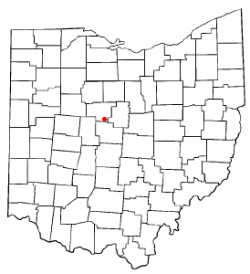 Location of Waldo, Ohio