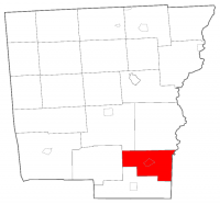 Location of Bainbridge in Chenango County