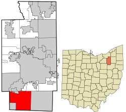 Location in Summit County and the state of Ohio.