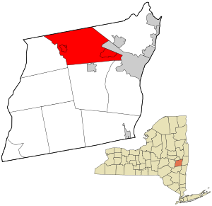 Location in Albany County and the state of New York.