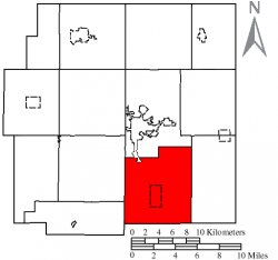 Location of Pitt Township in Wyandot County