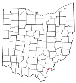 Location of Cheshire, Ohio