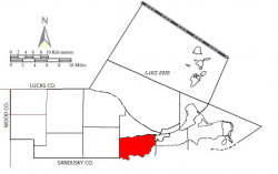 Location of Bay Township in Ottawa County.