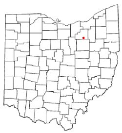 Location of Seville, Ohio