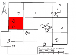 Location of Perry Township in Putnam County