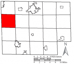 Location of Sherman Township in Huron County