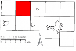 Location of Farmer Township in Defiance County