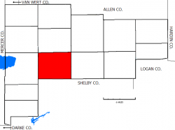 Location of Washington Township in Auglaize County