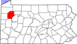 Map of Venango County, Pennsylvania