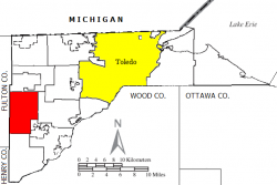 Location of Swanton Township in Lucas County