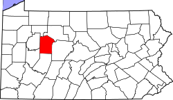 Map of Jefferson County, Pennsylvania