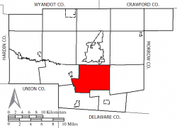 Location of Pleasant Township in Marion County