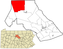 Location in Clinton County and the state of Pennsylvania.