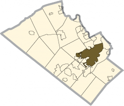 Location within Lehigh County