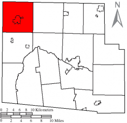 Location of Liberty Township, Hardin County, Ohio
