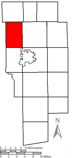 Location of Clear Creek Township in Ashland County